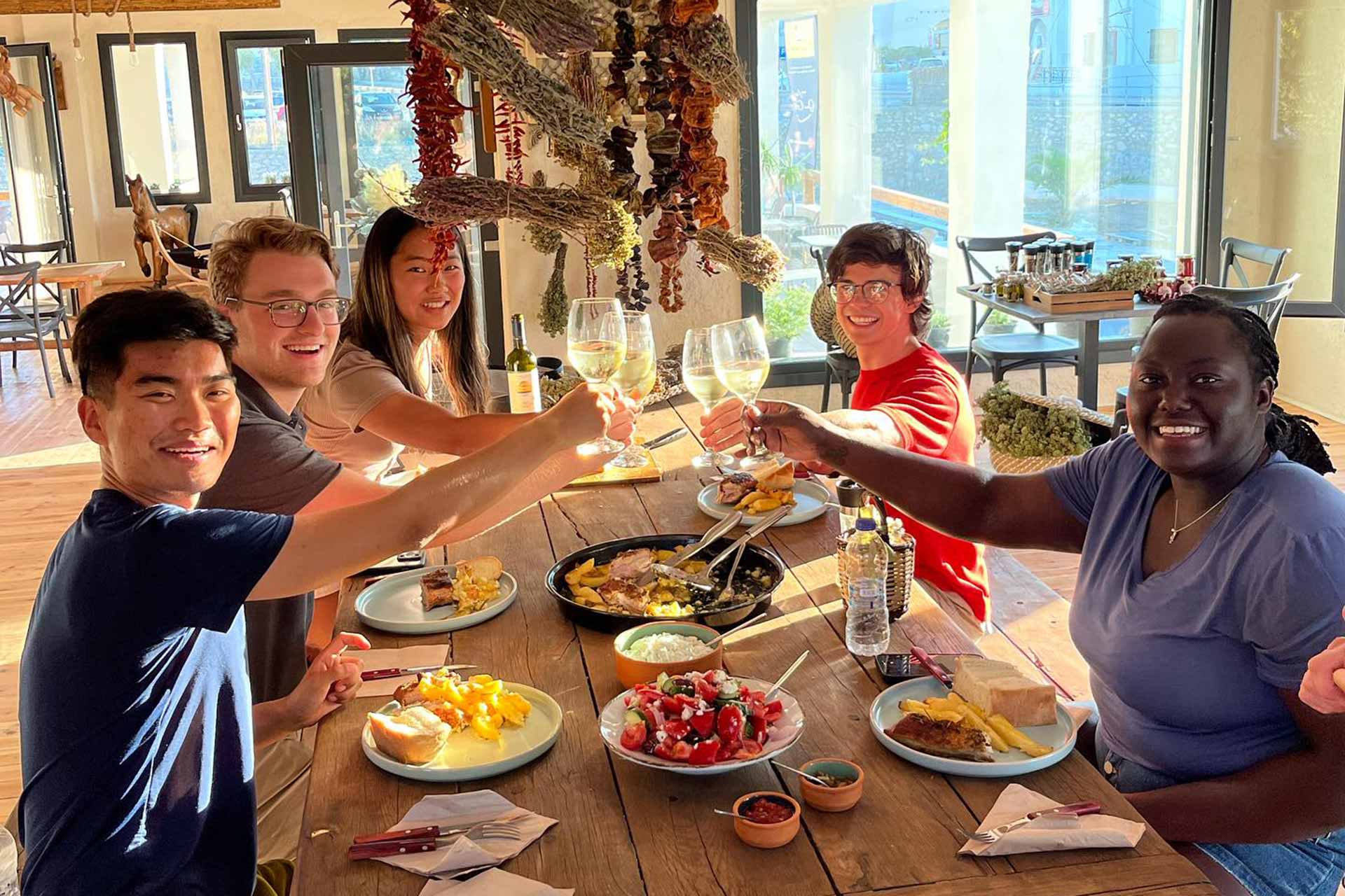 Dining at Pantry shop in Naxos